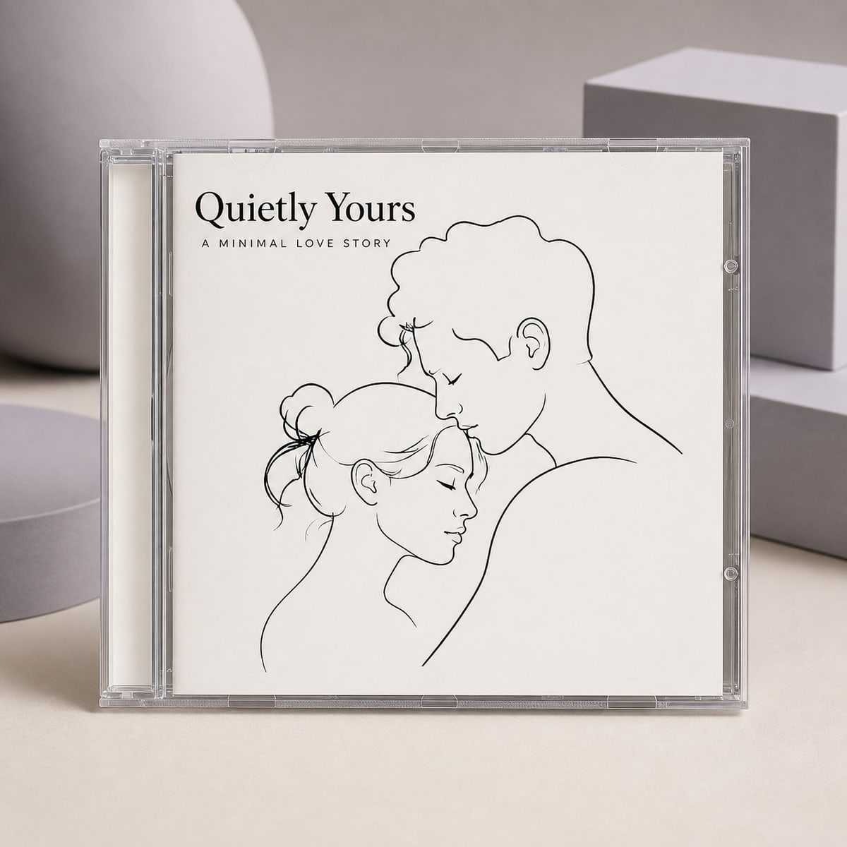 Quietly Yours: front of the closed jewel case